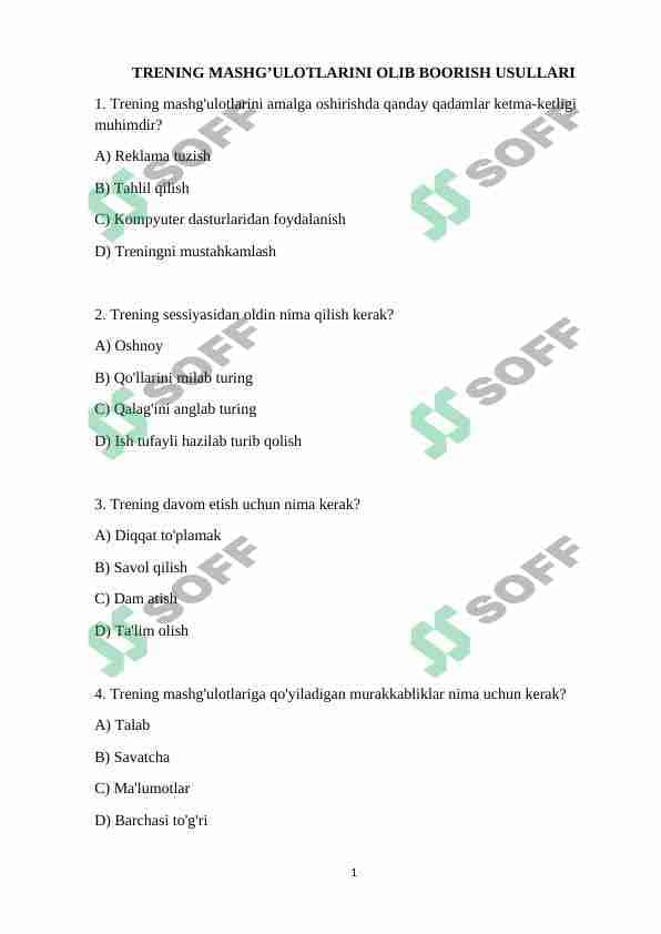 TRENINGDA O’YIN-GURUH BILAN ISHLASH VOSITASI SIFATIDA SOSIAL PSIXOLOGIK TRENINGLARDA BAHS-MUNOZARA USULLARI TRENING MASHG’ULOTLARINI OLIB BOORISH USULLARI 1