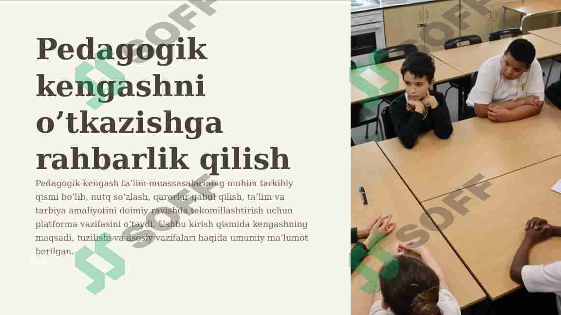Pedagogik kengashni o’tkazishga rahbarlik qilish 1