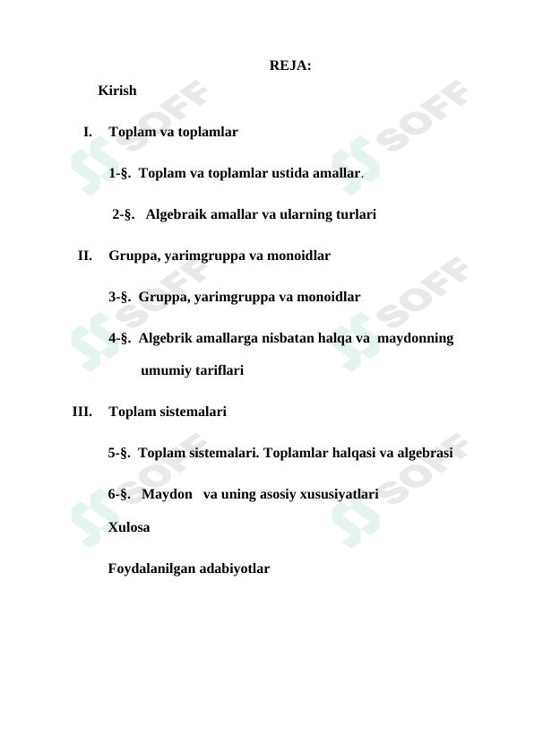 “Asosiy  algebraik  strukturalar”  (gruppa, halqa, maydon) 1