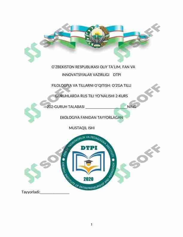 Oʻzbekiston ekologiya partiyasi 1
