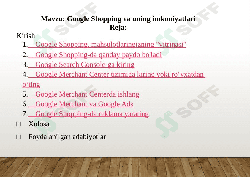 Google Shopping va uning imkoniyatlari
