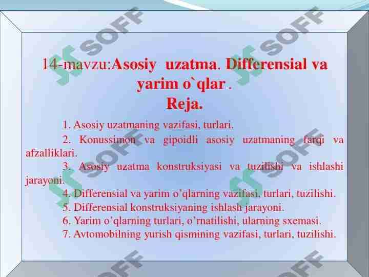 Asosiy uzatma 1