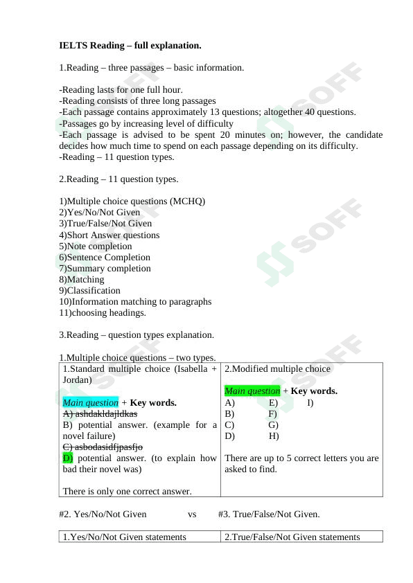 Ielts Reading Savol turlari va qanday qilib tez ishlasa bo`ladi. 1-qism 1