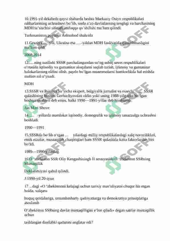 markaziy osiyo xalqlar tarixidan test 2