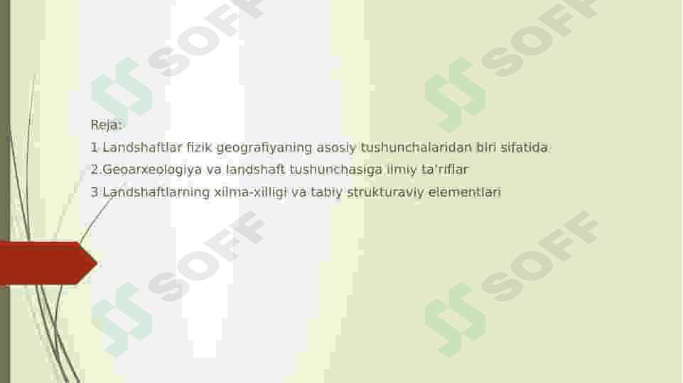 Geoarxeologiya va landshaft arxeologiyasi 2