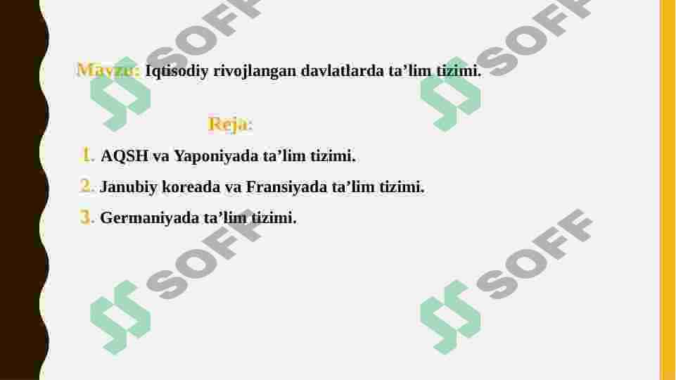 Iqtisodiy rivojlangan davlatlarda ta'lim tizimi 2