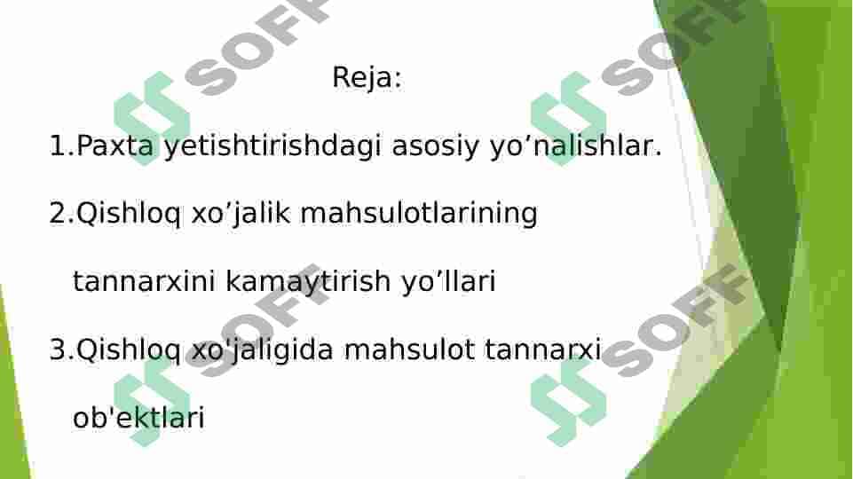 Paxtachilikda mahsulot tannarxi va uning pasayishiga ta’sir etuvchi omillar 2