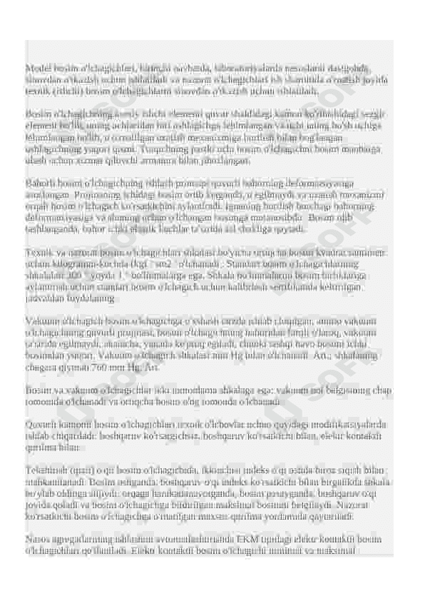 Nasos stantsiyalarining nazorat o'lchash asboblari 2