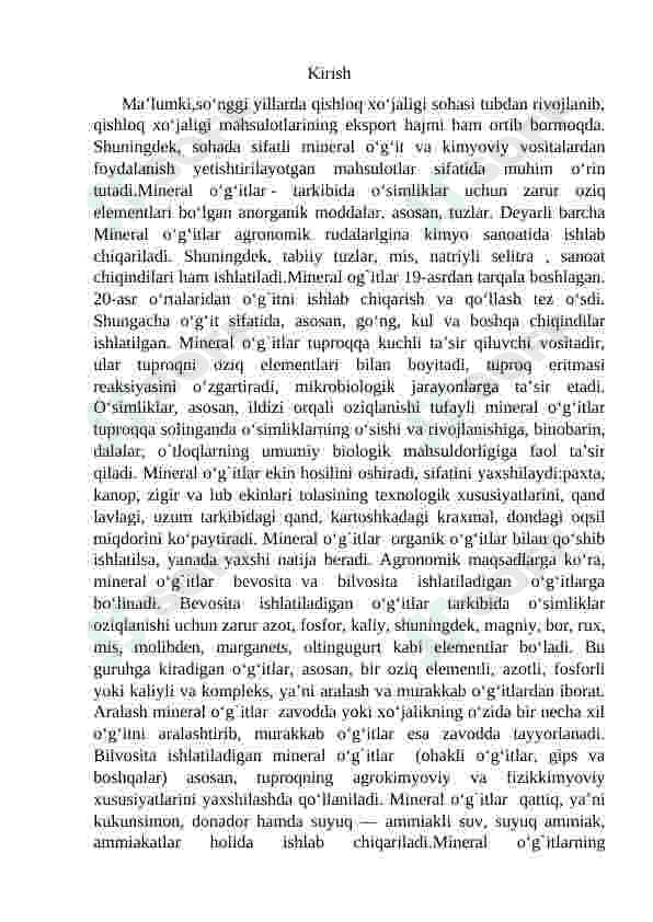Ammoniy fosfatlari va ammofos ishlab chiqarishning fizik-kimyoviy xususiyatlari 2