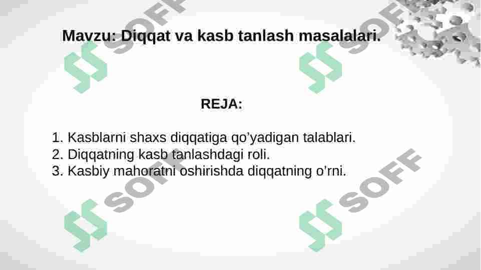 DIQQAT  VA KASB TANLASH 2