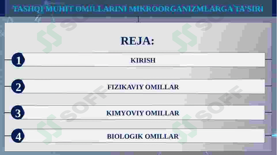 TASHQI MUHIT OMILLARINI MIKROORGANIZMLARGA TA’SIRI 2
