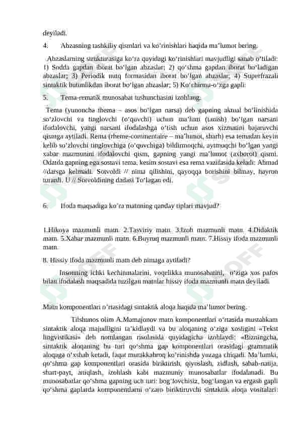 Matn deb nimaga aytiladi 2