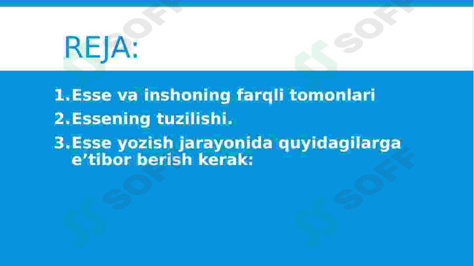 ESSE va insho tushunchasi uning tarkibi va tuzilishi. 2