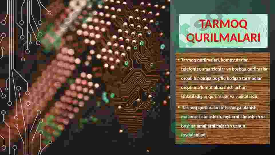 TARMOQ qurilmalari 2