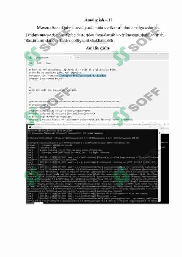 SonarQube ilovasi yordamida statik testlashni amalga oshirish 2