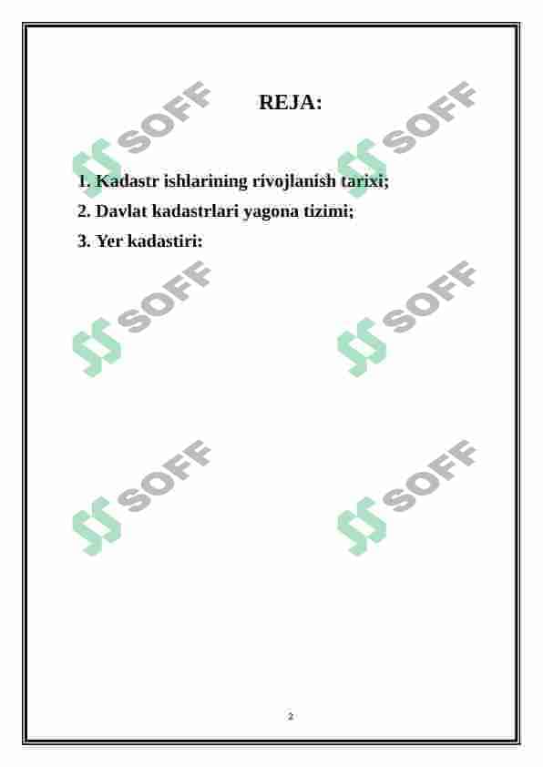Davlat kadastr yagona tizimi haqida tushuncha 2