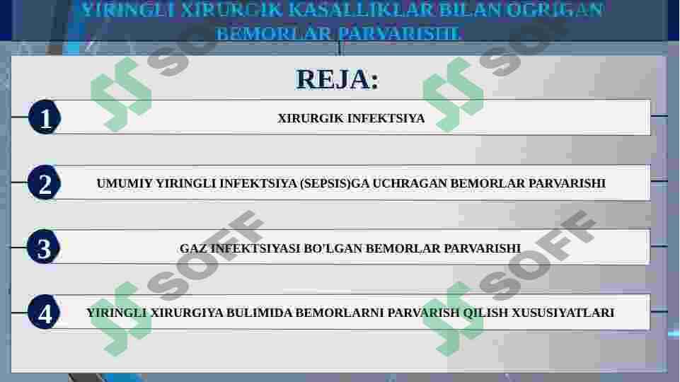 YIRINGLI XIRURGIK KASALLIKLAR BILAN OGRIGAN BEMORLAR PARVARISHI. 2