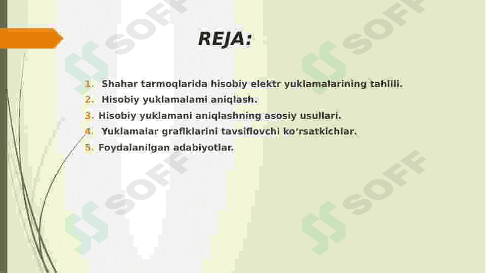 Shahar tarmoqlarida hisobiy elektr yuklamalarini aniqlash. 2