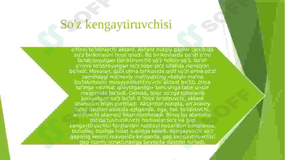Gap va so'z kengaytiruvchisi 2