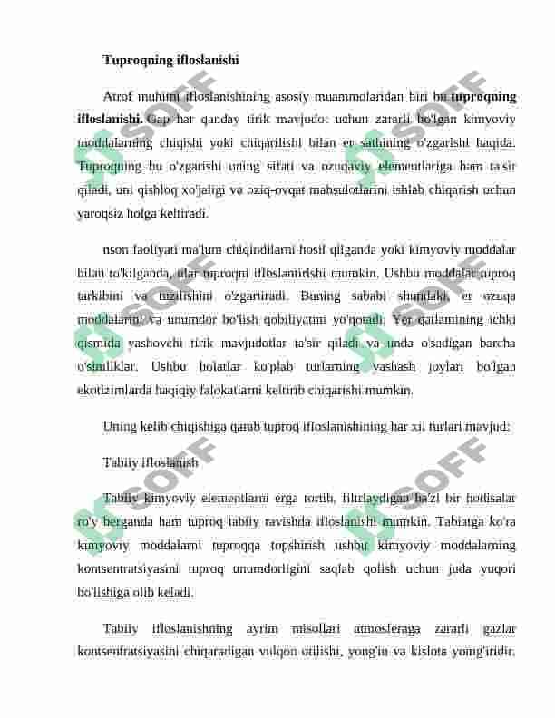 Tuproqning ifloslanishi 2