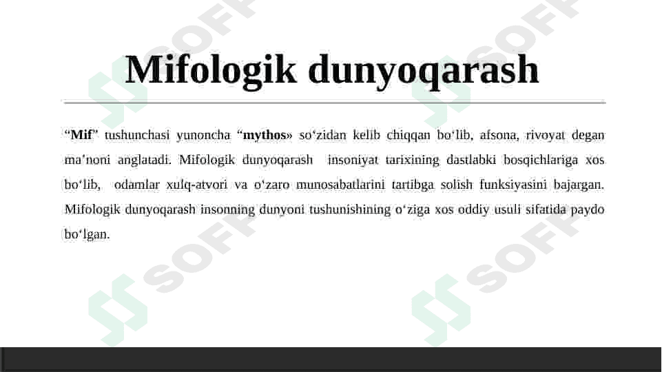 Mifologik dunyoqarash 2