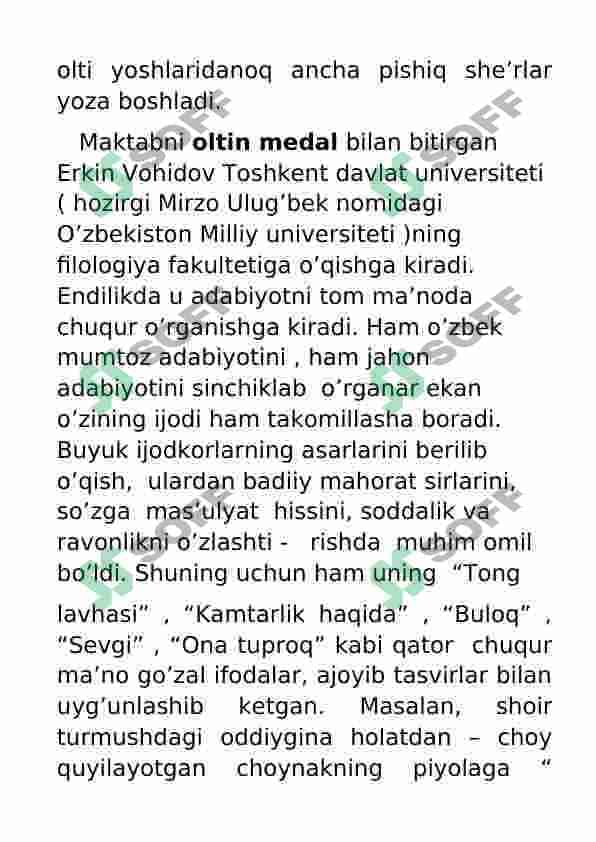 Referat Erkin Vohidov 2