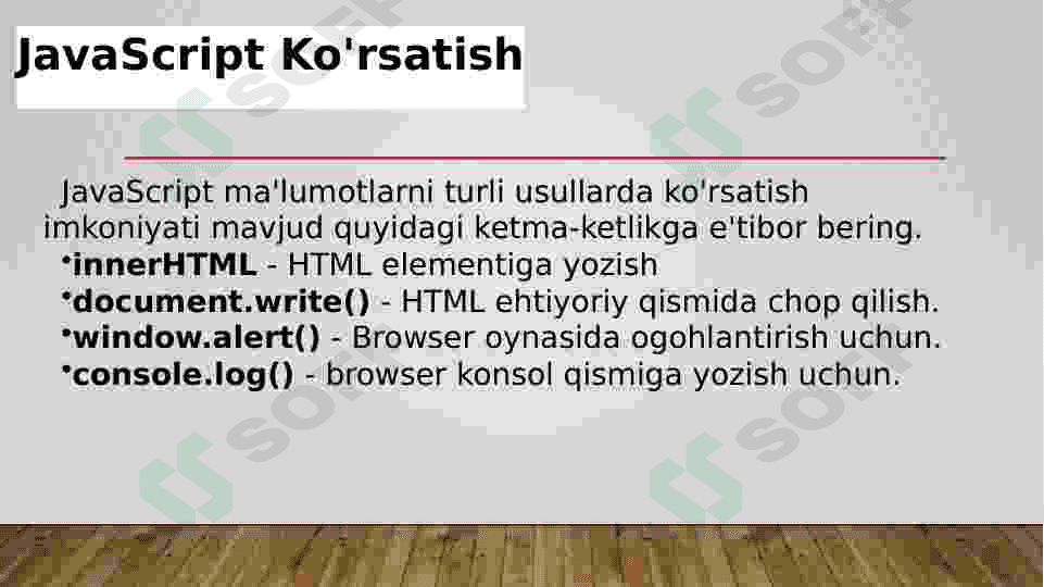 JAVASCRIPT BIRIKTIRILGAN FUNKSIYA VA OB‘YEKTLARI. GRAFIKA VA DOIMIY IFODALAR 2