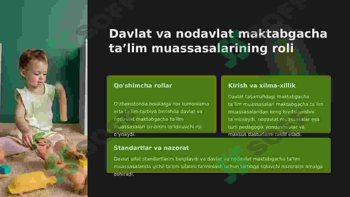 2-Davlat va nodavlat maktabgacha ta’lim tashkilotlarini tashkil qilish 2