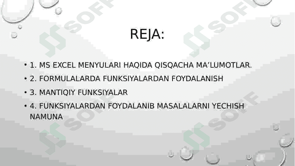 Excelda funksiyalar 2