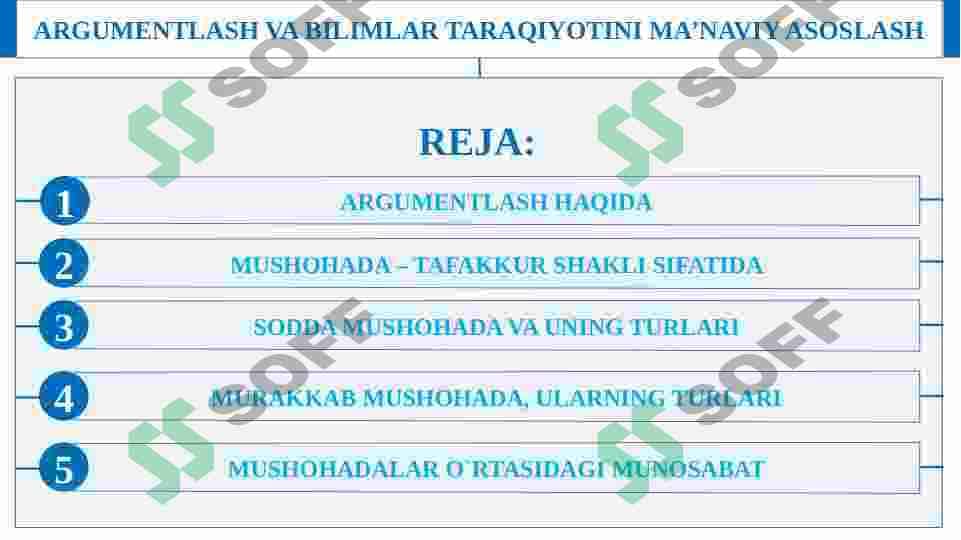 ARGUMENTLASH VA BILIMLAR TARAQIYOTINI MA’NAVIY ASOSLASH 2