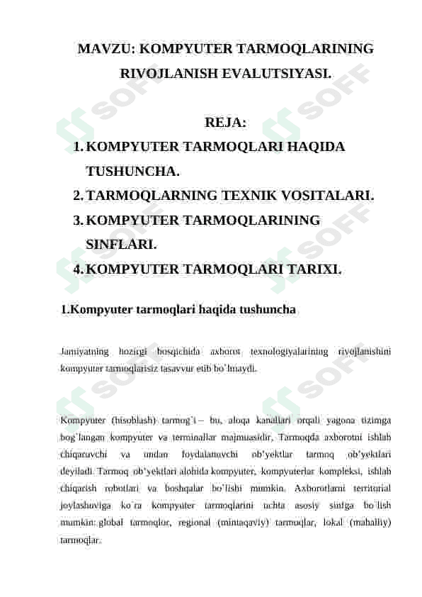 Kompyuter tarmoqlari 2