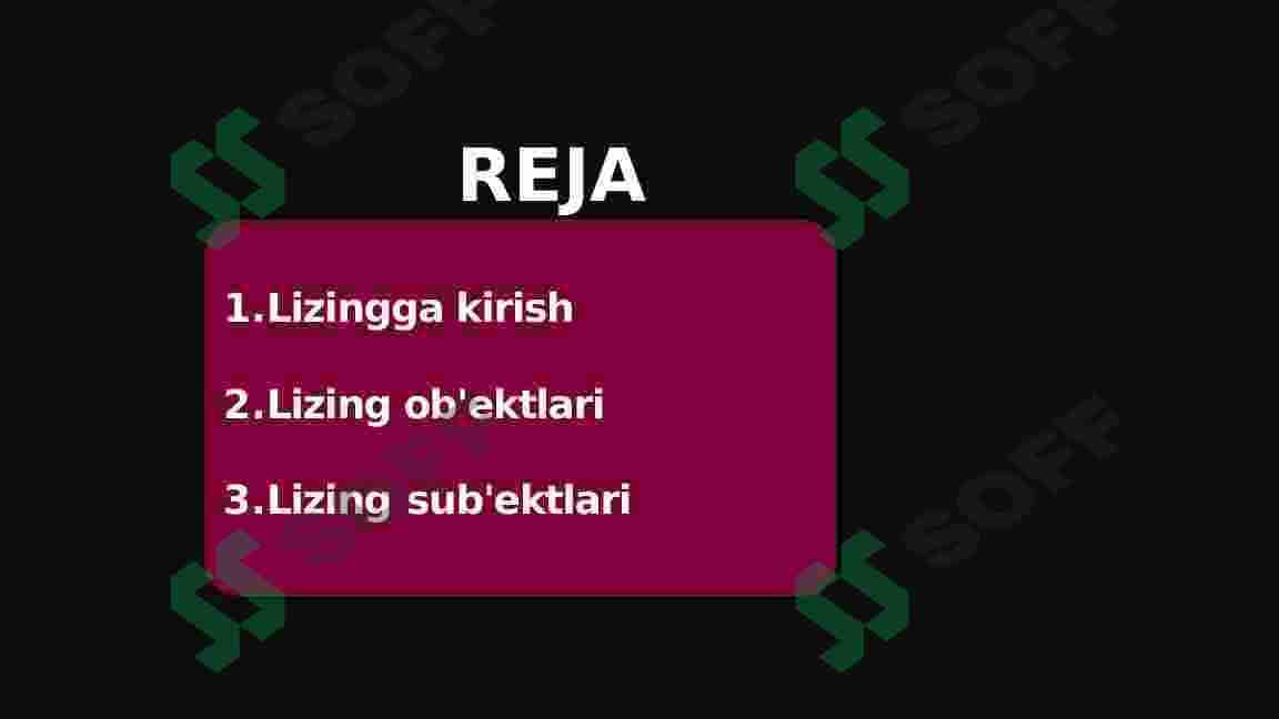 Lizing obyekti va subyektlari 2