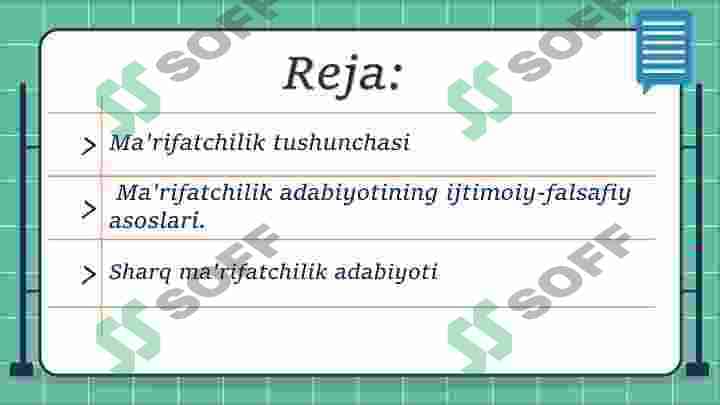 Sharq ma'rifatchilik adabiyoti 2
