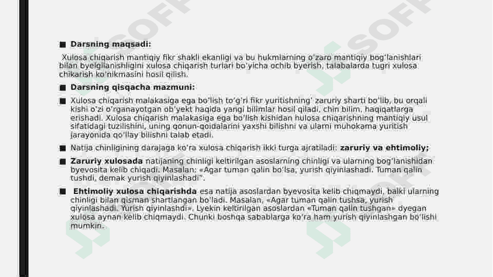 Xulosa chiqarish 2
