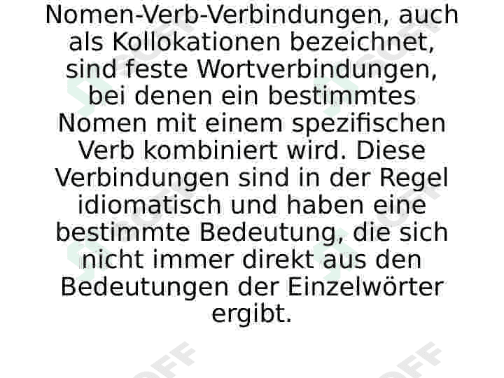 Nomen-Verb-Verbindugen 2