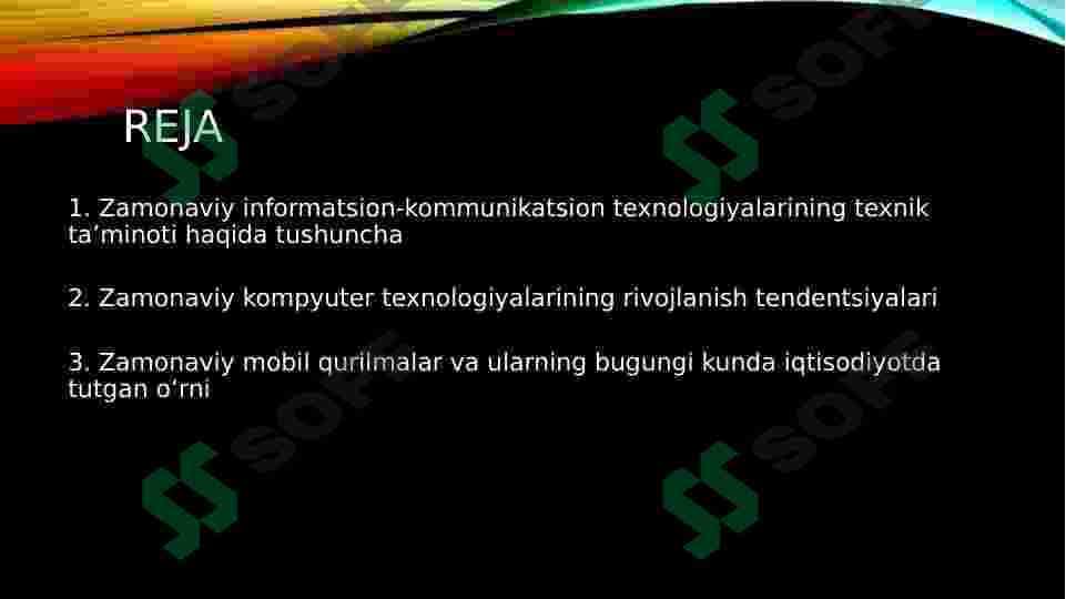 Iqtisodiyotda zamonaviy informatsion- kommunikatsion texnologiyalarining texnik ta'minoti. 2