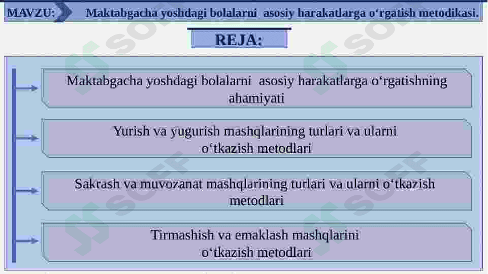 Maktabgacha yoshdagi bolalarni  asosiy harakatlarga o‘rgatish metodikasi 2