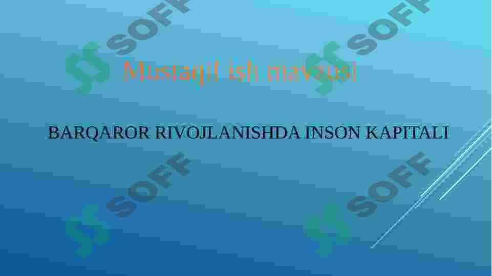 BARQAROR RIVOJLANISHDA INSON KAPITALI 2