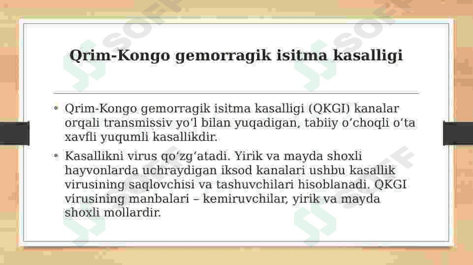 Transmissiv va virusli infeksiyalarning O’zbekiston hududida tarqalganligi 2