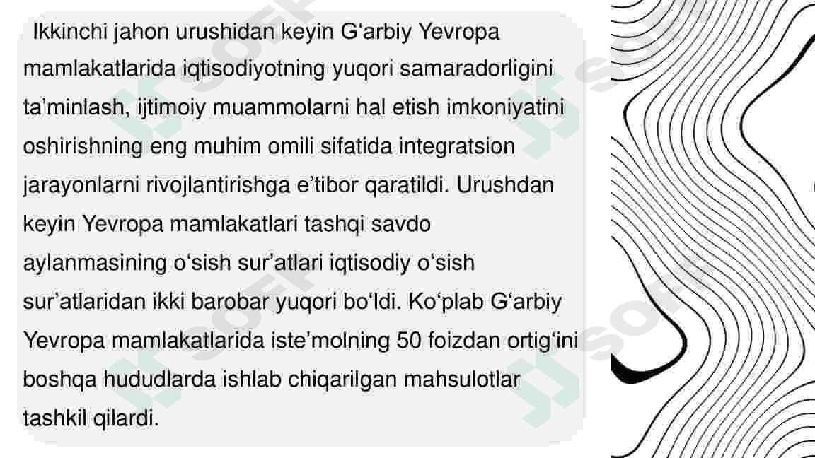 G'arbiy Yevropada Iqtisodiy va Siyosiy Integratsiya Jarayonlari (10-sinf jahon tarix )) 2