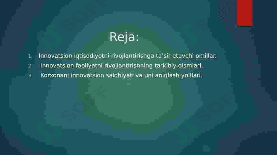 Innovatsion iqtisodiyotni rivojlantirish omillari 2
