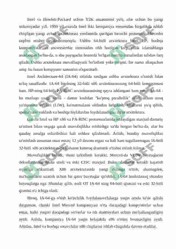 IA-64 protsessorlarining tuzilmalarini ro'yxatga olish. 2