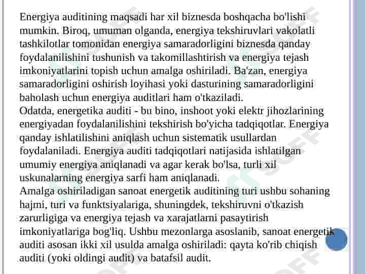 Bino inshoatlarini auditi 2