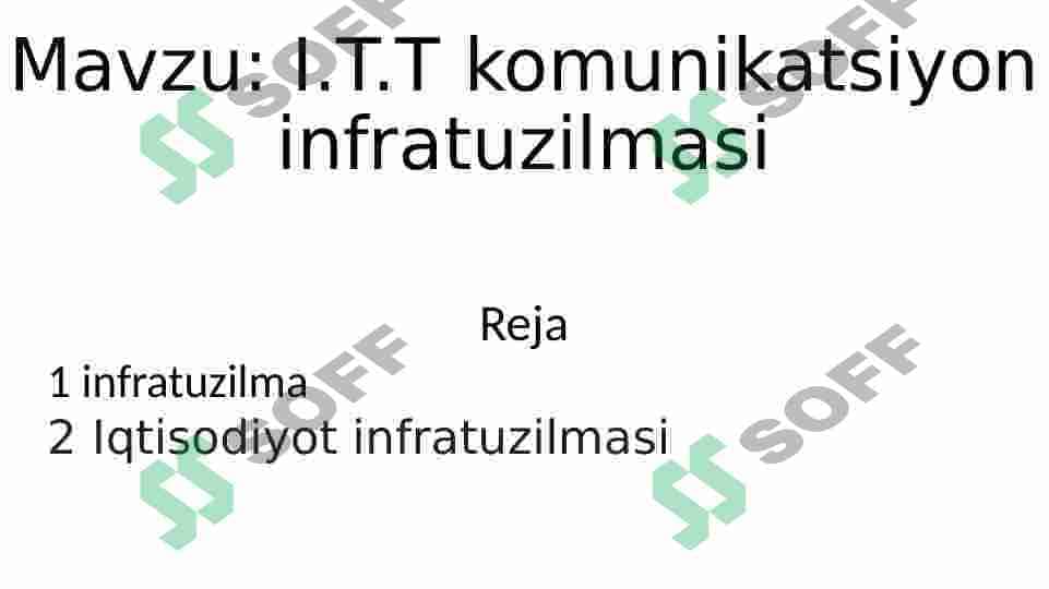 ITT komunikatsiyon infratuzilmasi 2