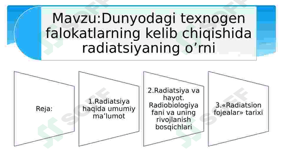 Dunyodagi texnogen falokatlarning kelib chiqishida radiatsiyaning oʼrni 2