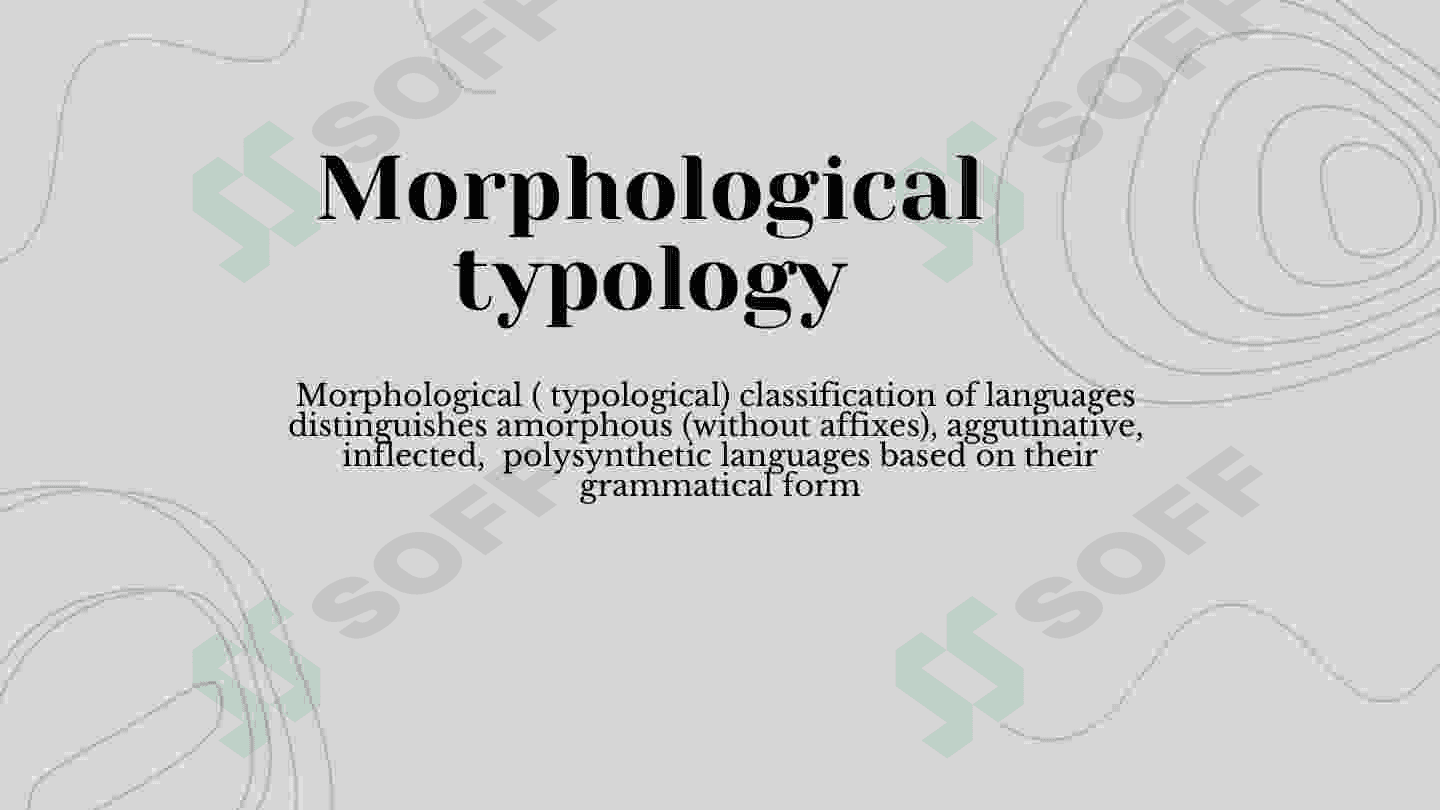 Morphological typology 2