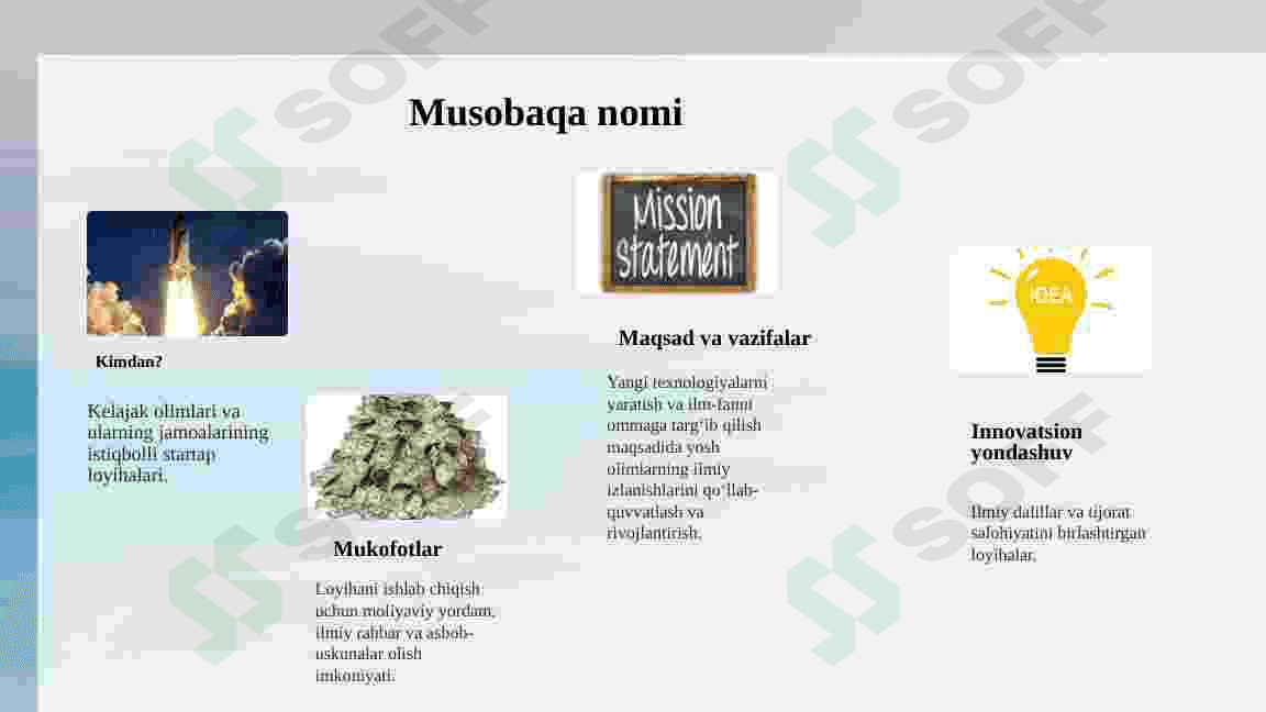 bo'lajak olim start up loyihasi 2