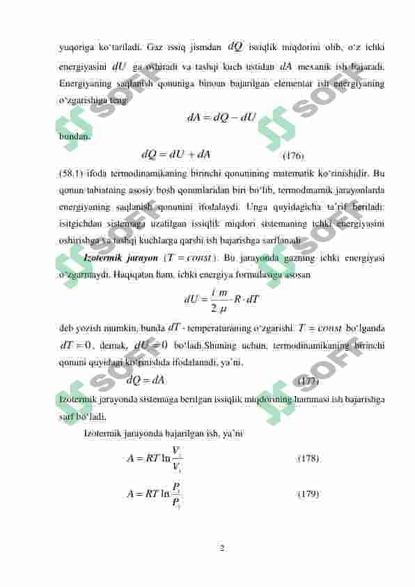 TERMODINAMIKA ASOSLARI. 2