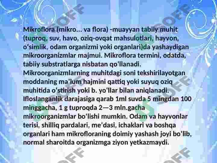 SUV MIKROFLORASI-2 2
