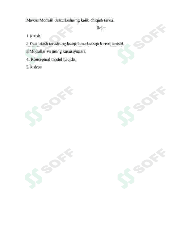 MODULLI DASTURLASHNING KELIB CHIQISH TARIXI 2